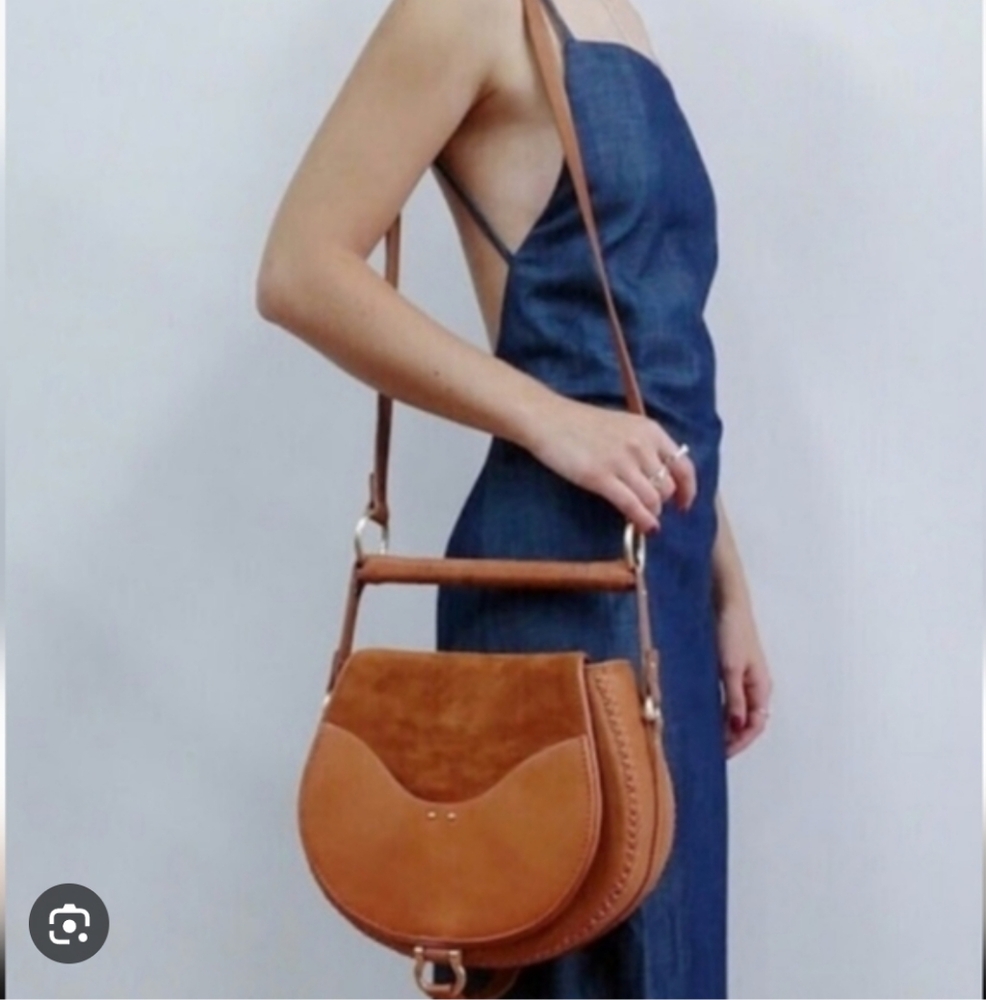 Sancia Tan Leather Babylon Saddle Bag